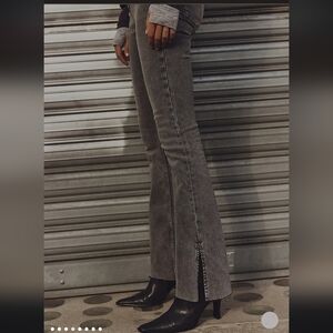 Free People We The Free Ridge Gray Grey Level Up Split Bootcut Flare 30 Boho